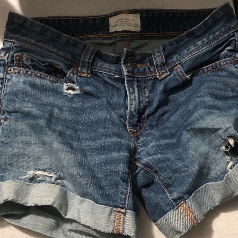Aeropostale ripped jean shorts
